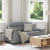Sofa 2-osobowa Jasnoszara 120 cm Tkanina
