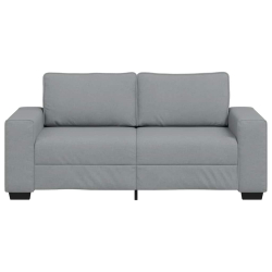 Sofa 2-osobowa, jasnoszara, 140 cm, tapicerowana tkaniną