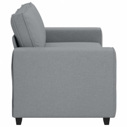 Sofa 2-osobowa, jasnoszara, 140 cm, tapicerowana tkaniną