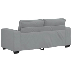 Sofa 2-osobowa, jasnoszara, 140 cm, tapicerowana tkaniną