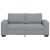 Sofa 2-osobowa, jasnoszara, 140 cm, tapicerowana tkaniną