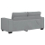 Sofa 2-osobowa, jasnoszara, 140 cm, tapicerowana tkaniną