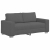 Sofa dwuosobowa Ciemnoszara 140 cm Tkanina sztruksowa