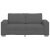 Sofa dwuosobowa Ciemnoszara 140 cm Tkanina sztruksowa
