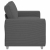 Sofa dwuosobowa Ciemnoszara 140 cm Tkanina sztruksowa