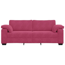 Sofa 3-osobowa, kolorze czerwonego wina, 178 cm, aksamit