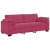 Sofa 3-osobowa, kolorze czerwonego wina, 178 cm, aksamit
