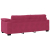 Sofa 3-osobowa, kolorze czerwonego wina, 178 cm, aksamit