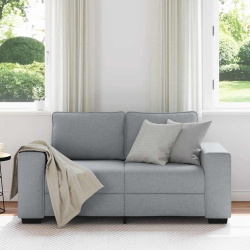 Sofa 2-osobowa Jasnoszara 120 cm Tkanina