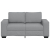 Sofa 2-osobowa Jasnoszara 120 cm Tkanina