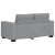 Sofa 2-osobowa Jasnoszara 120 cm Tkanina