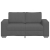 Sofa dwuosobowa Ciemnoszara 120 cm Tkanina sztruksowa
