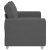 Sofa dwuosobowa Ciemnoszara 120 cm Tkanina sztruksowa