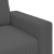 Sofa dwuosobowa Ciemnoszara 120 cm Tkanina sztruksowa
