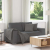Sofa dwuosobowa Ciemnoszara 120 cm Tkanina sztruksowa