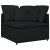 Sofa modułowa z poduszkami Tkanina Czarna