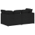 Sofa modułowa z poduszkami Tkanina Czarna