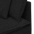 Sofa modułowa z poduszkami Tkanina Czarna