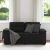 Sofa 2-osobowa Czarna 120 cm Tkanina