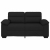 Sofa 2-osobowa Czarna 120 cm Tkanina