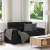 Sofa 2-osobowa Czarna 120 cm Tkanina