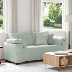Sofa dwuosobowa Jasnoszara 140 cm Aksamit