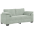 Sofa dwuosobowa Jasnoszara 140 cm Aksamit