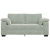 Sofa dwuosobowa Jasnoszara 140 cm Aksamit