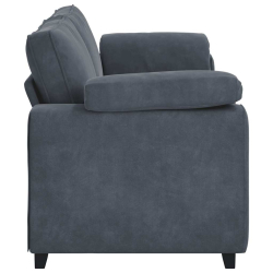 Sofa 3-osobowa, ciemnoszara, 178 cm, obita aksamitem
