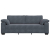 Sofa 3-osobowa, ciemnoszara, 178 cm, obita aksamitem