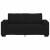 Sofa 2-osobowa, czarna, 140 cm, tapicerowana tkaniną
