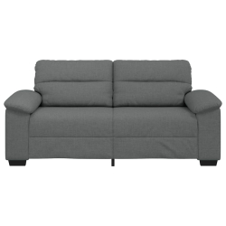 Sofa 2-osobowa, ciemnoszara, 140 cm, tapicerowana tkaniną