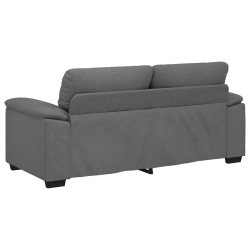 Sofa 2-osobowa, ciemnoszara, 140 cm, tapicerowana tkaniną