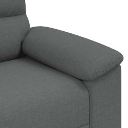 Sofa 2-osobowa, ciemnoszara, 140 cm, tapicerowana tkaniną