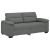 Sofa 2-osobowa, ciemnoszara, 140 cm, tapicerowana tkaniną
