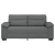 Sofa 2-osobowa, ciemnoszara, 140 cm, tapicerowana tkaniną