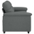 Sofa 2-osobowa, ciemnoszara, 140 cm, tapicerowana tkaniną