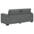 Sofa 2-osobowa, ciemnoszara, 140 cm, tapicerowana tkaniną
