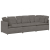 Sofa modułowa z poduszkami Tkanina sztruksowa Jasnoszara