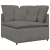 Sofa modułowa z poduszkami Tkanina sztruksowa Jasnoszara
