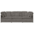 Sofa modułowa z poduszkami Tkanina sztruksowa Jasnoszara