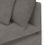 Sofa modułowa z poduszkami Tkanina sztruksowa Jasnoszara
