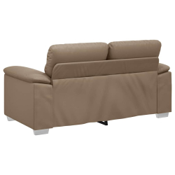 2-osobowa sofa, kolor cappuccino, 120 cm, sztuczna skóra