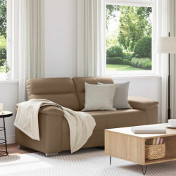 2-osobowa sofa, kolor cappuccino, 120 cm, sztuczna skóra