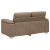 2-osobowa sofa, kolor cappuccino, 120 cm, sztuczna skóra