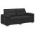 2-osobowa sofa, czarna, 140 cm, sztuczna skóra