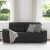 2-osobowa sofa, czarna, 140 cm, sztuczna skóra