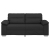 2-osobowa sofa, czarna, 140 cm, sztuczna skóra