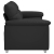 2-osobowa sofa, czarna, 140 cm, sztuczna skóra