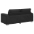 2-osobowa sofa, czarna, 140 cm, sztuczna skóra